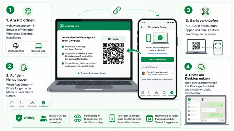 WhatsApp am Desktop nutzen: Schritt-für-Schritt-Anleitung