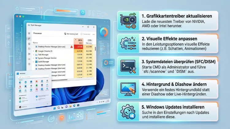 Windows 11/10: DWM hohe RAM-Auslastung – Lösungen