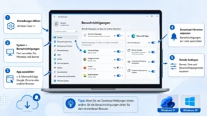 Automatische Dateidownload-Benachrichtigungen verwalten in Windows