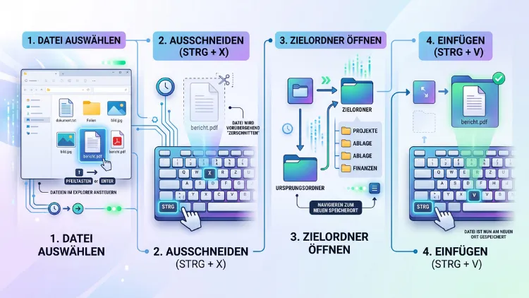 Windows 11/10: Dateien per Tastatur verschieben – so geht’s