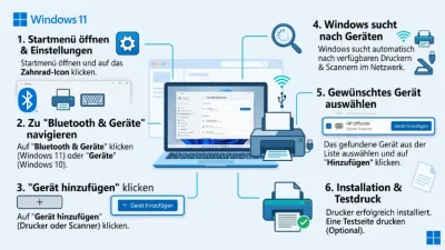 Windows 11/10: Drucker und Scanner hinzufügen – so geht’s