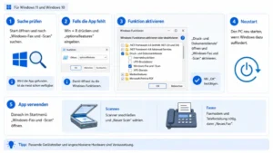 Fax und Scan unter Windows 11/10 aktivieren – so geht's