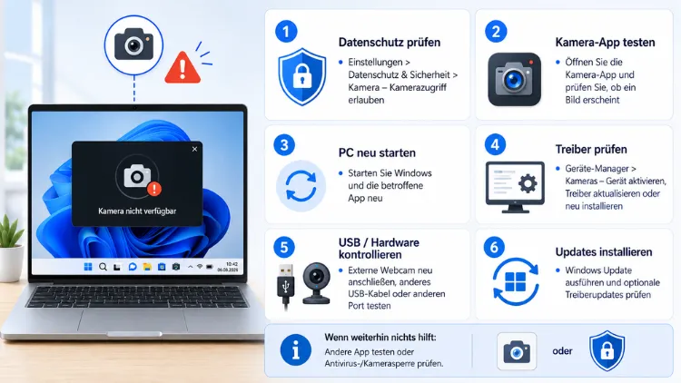 Windows 11/10: Kamera funktioniert nicht – was tun?