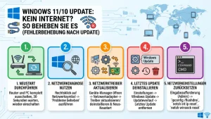 Windows 11/10: Kein Internet nach Update – so beheben Sie es