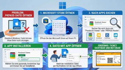 Windows 11/10: PKPASS‑Datei öffnen – so geht’s