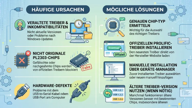 Windows 11/10: PL2303-Treiber-Probleme – Ursachen & Lösungen