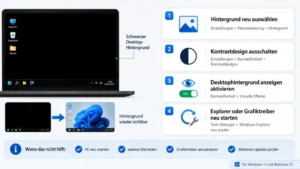 Schwarzen Desktop-Hintergrund beheben: So geht’s in Windows 11/10