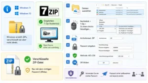 Windows 11/10: Verschlüsselte ZIP-Dateien erstellen – so geht’s