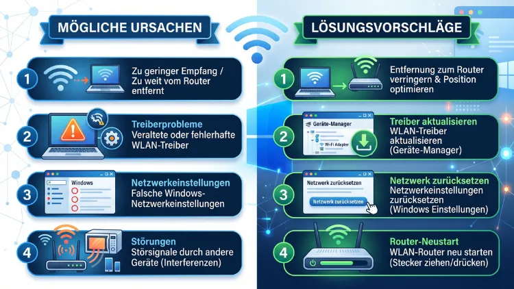 Windows 11/10: WLAN funktioniert nicht – Ursachen & Lösungen