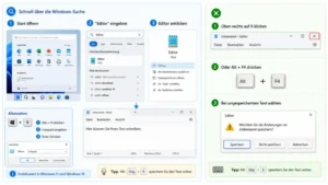 Windows-Editor öffnen und schließen – Anleitung