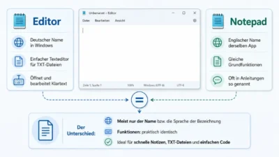 Windows Editor und Notepad – das ist der Unterschied
