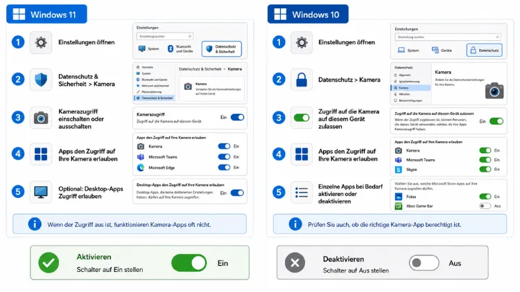 Windows: Kamerazugriff aktivieren, deaktivieren – so geht’s