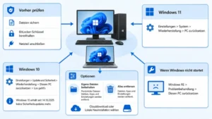 Windows-PC und Laptop auf die Werkseinstellungen zurücksetzen