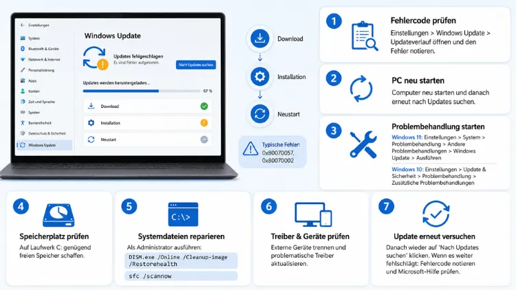 Windows Update Fehler beheben: Schritt-für-Schritt-Anleitung