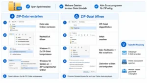ZIP-Datei erstellen und öffnen: So geht es einfach