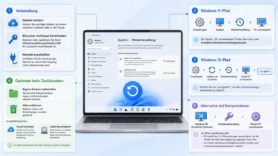 Zurücksetzen des PCs für einen Neustart von Windows 11/10