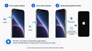 iPhone 16: Neustart erzwingen – Schritt für Schritt erklärt
