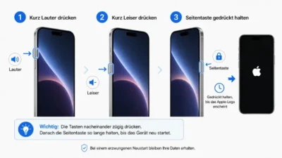 iPhone 16: Neustart erzwingen – Schritt für Schritt erklärt