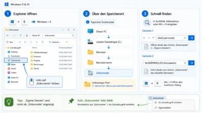 „Eigene Dateien“-Ordner finden in Windows 11 und 10: So geht’s