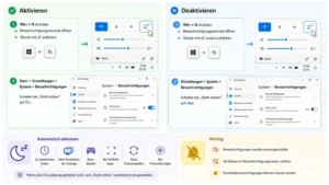 „Nicht stören“-Modus in Windows aktivieren und deaktivieren