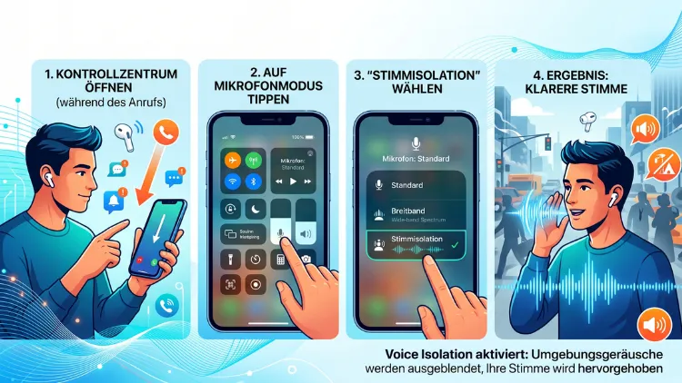 AirPods: Voice Isolation nutzen – eine schnelle Anleitung