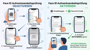 Apple: Face ID Aufmerksamkeitsprüfung (de)aktivieren – so geht’s
