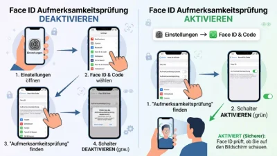 Apple: Face ID Aufmerksamkeitsprüfung (de)aktivieren – so geht’s