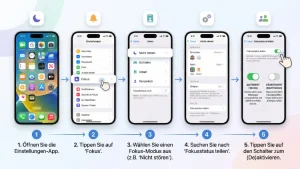 Apple: Fokusstatus-Teilen (de)aktivieren – so geht’s