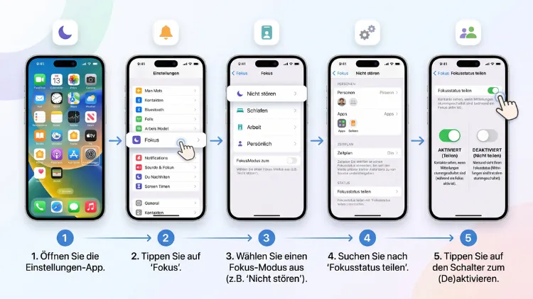 Apple: Fokusstatus-Teilen (de)aktivieren – so geht’s