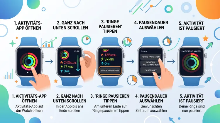 Apple Watch: Aktivitätsringe pausieren – so geht’s