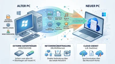 Dateien und Einstellungen auf neuen Windows-PC übertragen
