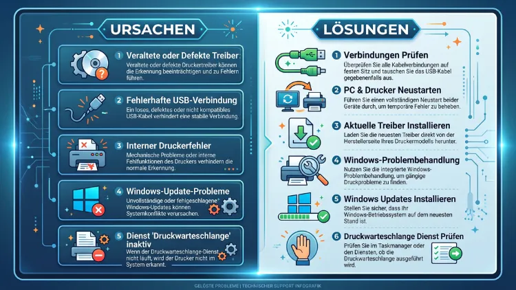 Drucker als unbekanntes Gerät erkannt? Ursachen & Lösungen