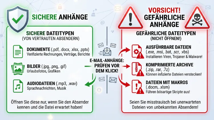 E-Mail-Anhänge: Welche sind sicher zum Öffnen?