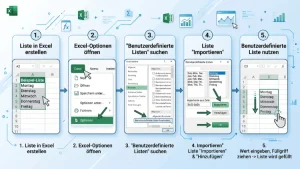 Excel: Benutzerdefinierte Listen anlegen und nutzen – so geht’s