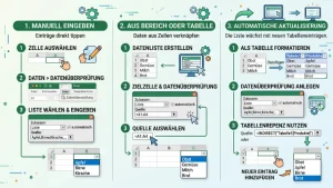Excel: Dropdown-Liste erstellen – manuell, Bereich oder Tabelle