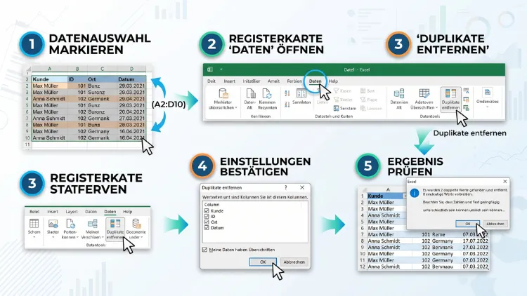 Excel: Duplikate entfernen – so geht’s