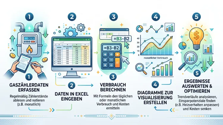 Excel: Gasverbrauch auswerten – so geht’s