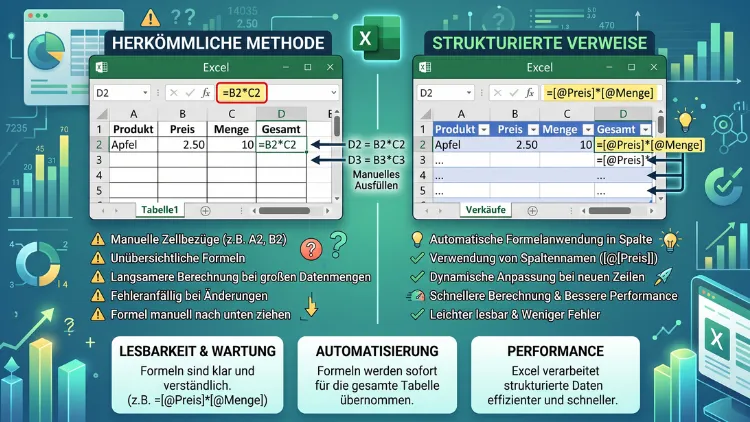 Excel: Strukturierte Verweise nutzen – schneller rechnen
