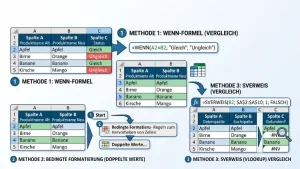Excel: Zwei Spalten vergleichen – so geht’s