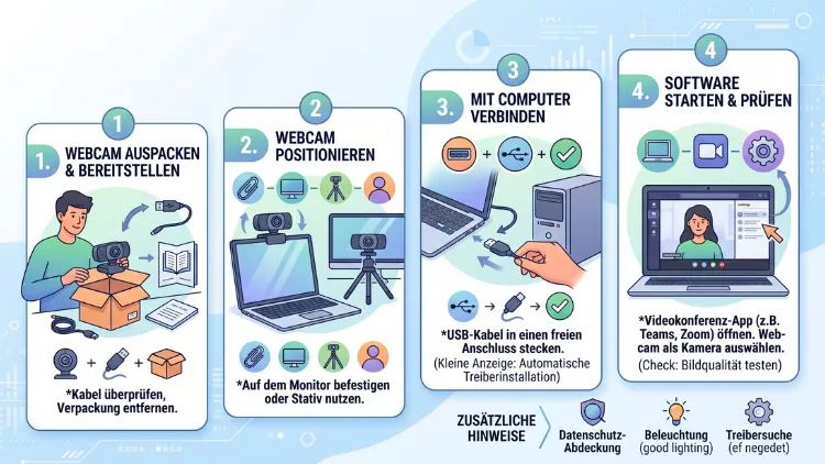 Externe Webcam anschließen: So geht es schnell und einfach