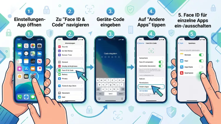 Face ID für einzelne Apps aktivieren & deaktivieren: So geht’s