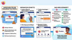 Firefox: Profil reparieren – Abstürze & Add-ons fixen