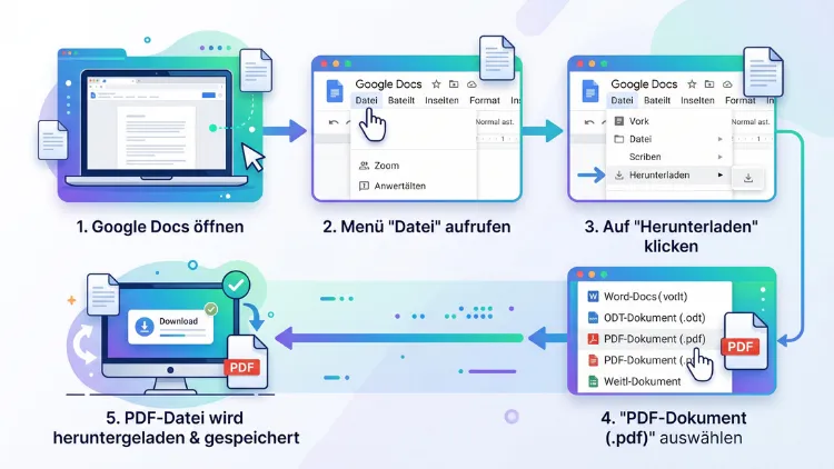 Google Docs in PDF umwandeln: So geht es einfach