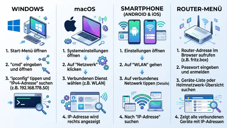 Heimnetzwerk: IP-Adressen finden und anzeigen – so geht’s