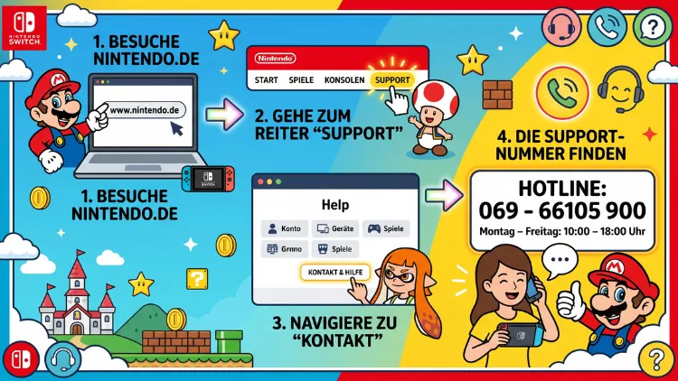Nintendo DE: Support-Nummer finden – so geht’s