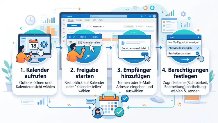 Outlook: Kalender freigeben/teilen – so geht’s