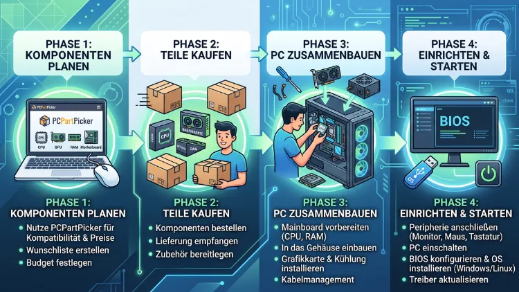 PC Part Picker: Eigenen PC planen, bauen & einrichten – so geht’s