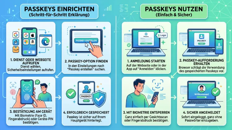 Passkeys einrichten und nutzen: So geht es einfach