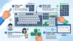 Pfeiltasten auf der Tastatur aktivieren: So geht es einfach