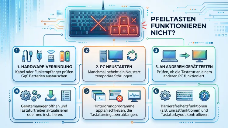 Pfeiltasten funktionieren nicht: Ursachen & Lösungen erklärt